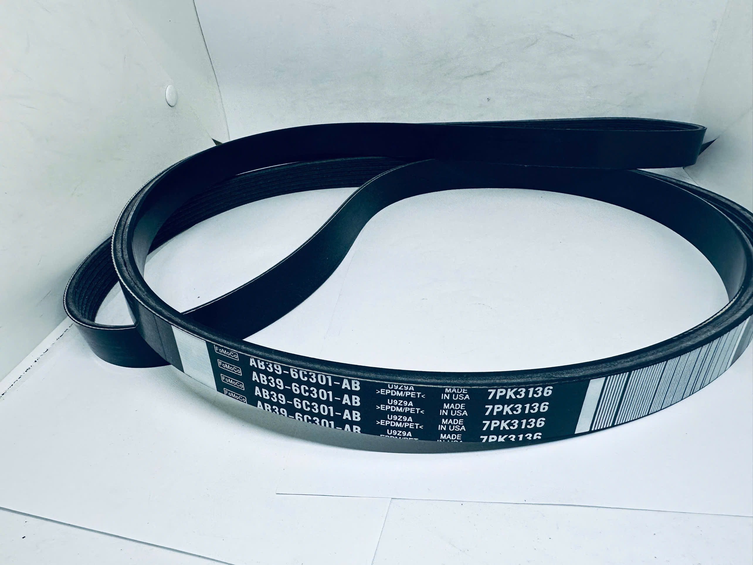 Dây curoa tổng xe Ford Ranger 2 2 XLS 2017, AB39 6C301 AB, 7PK3136