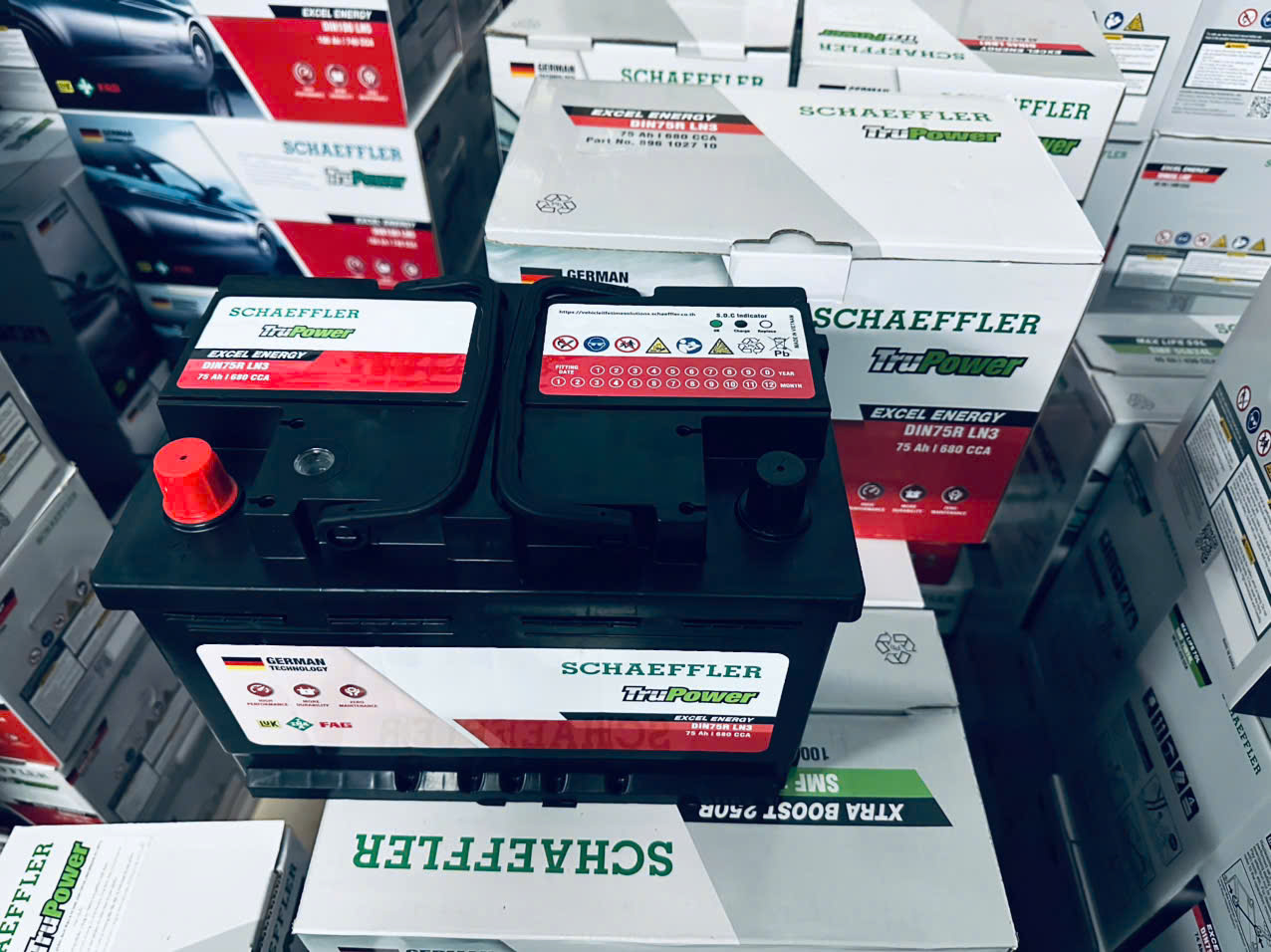 Bình ắc quy Schaeffler TruPower cọc chìm phải 75ah DIN75R LN3