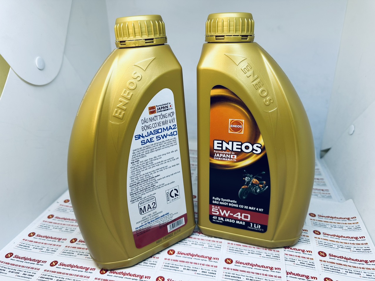 Dầu nhớt tổng hợp động cơ xe máy Eneos, SN MA2 5W 40