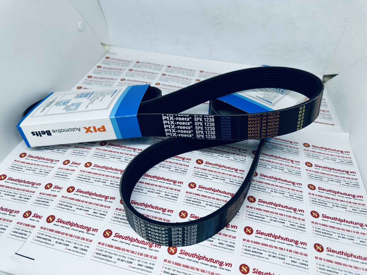 Dây curoa cánh quạt máy xúc Komatsu PC450-8R, 8PK1230, 6743-61-3710